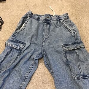 H&M Blue Cargo Jeans for Men
